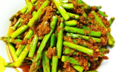 Stir Fry Asparagus with Dry Shrimp